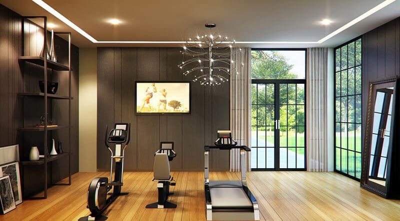 Thiết kế phòng tập gym đon giản