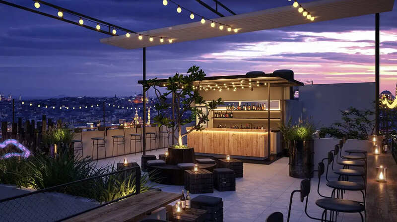 Thiết kế quán Bar Rooftop