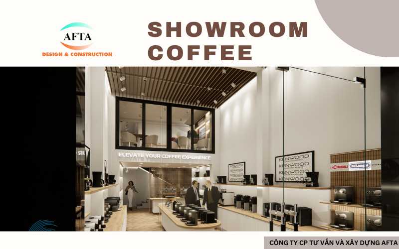 thiết kế và thi công showroom cafe3