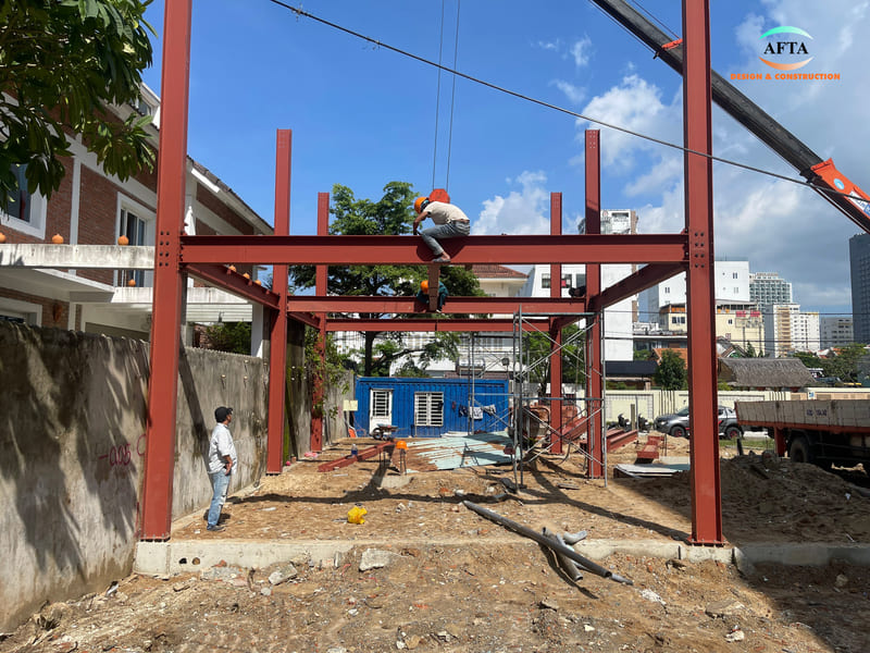 Lắp dựng khung thép nhà xưởng tại Đà Nẵng