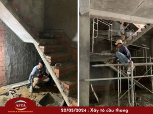 Thi công cầu thang nhà phố Đà Nẵng