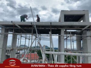 Thi công tháo dỡ cốp pha nhà phố hiện đại Đà Nẵng