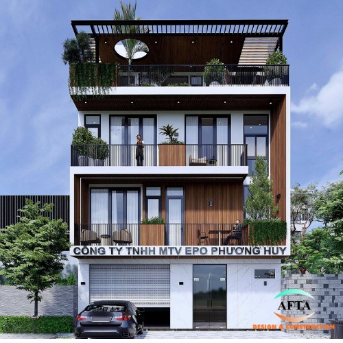 Thiết kế nhà phố 4 tầng tại Đà Nẵng