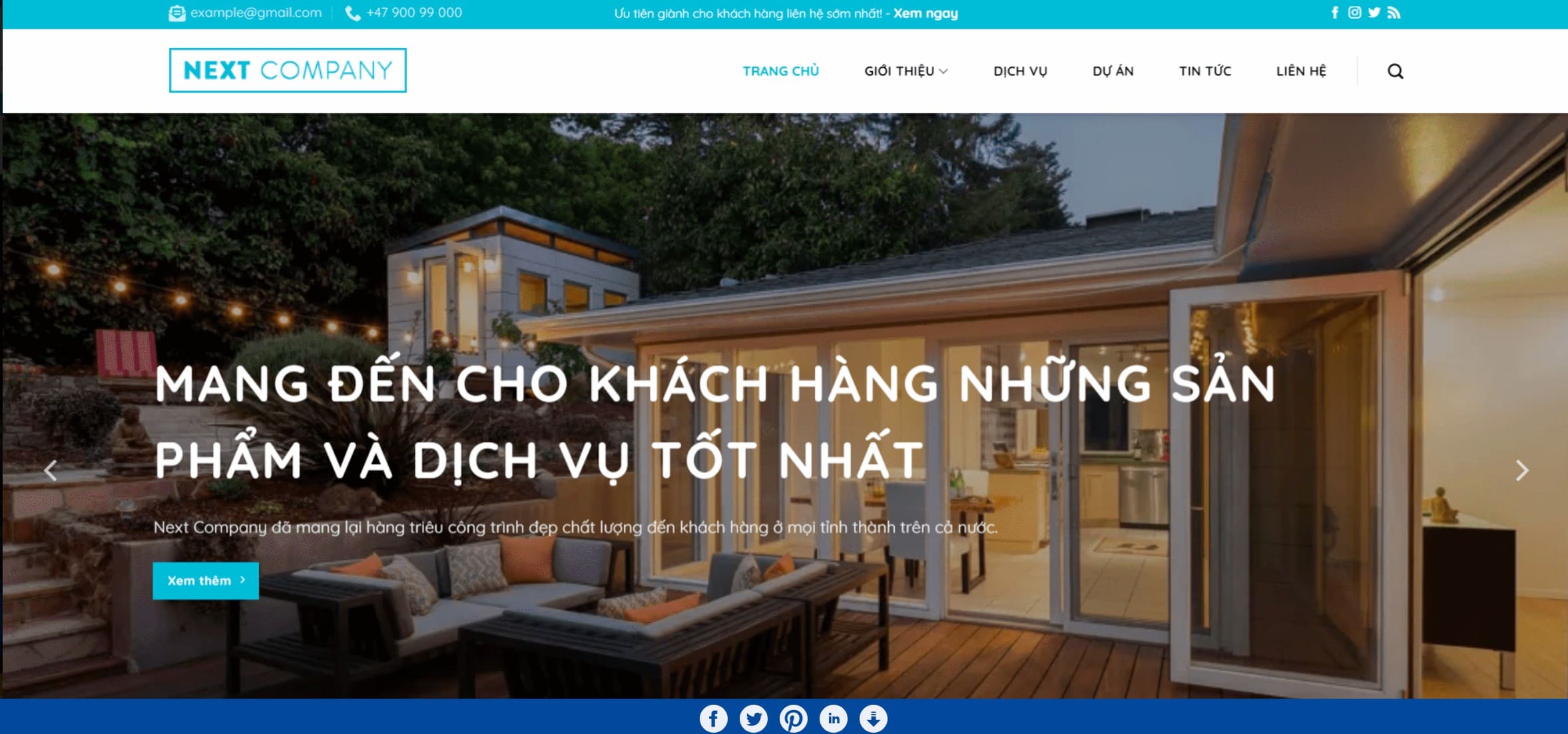 Website giới thiệu căn hộ cho thuê cũng như dịch vụ