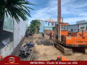 Chuẩn bị mặt bằng để thi công cọc nhồi