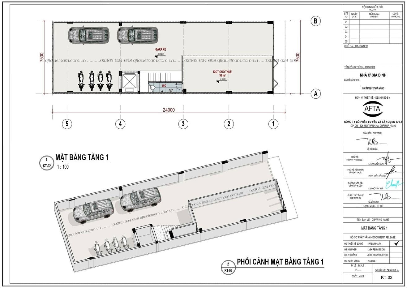 Công năng mặt bằng tầng 1