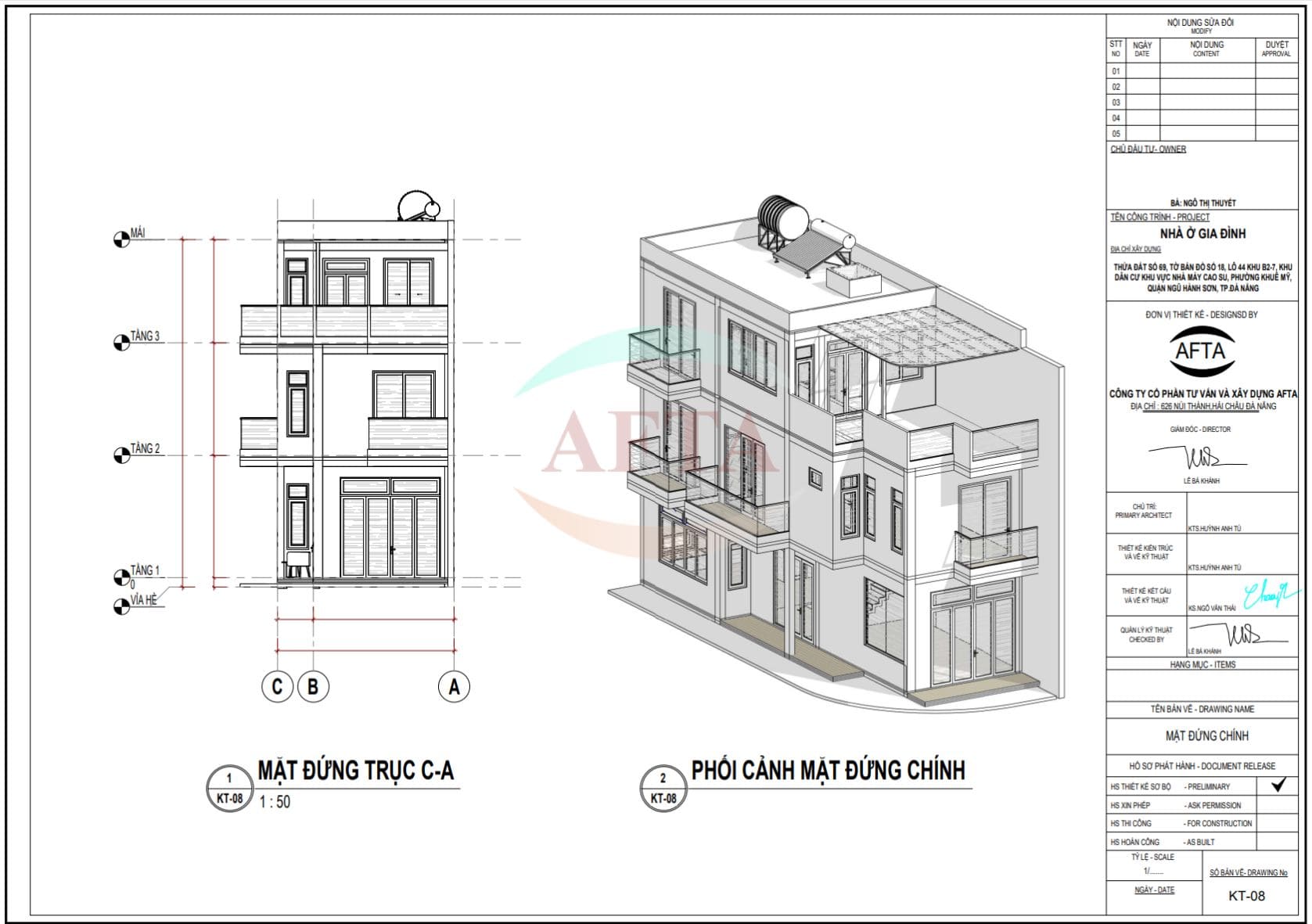 Thiết kế phối cảnh mặt đứng chính