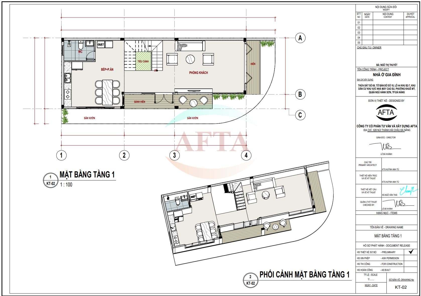 Phối cảnh mặt bằng tầng 1