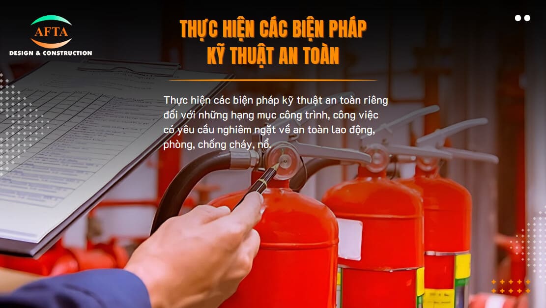 Thực hiện các biện pháp an toàn về phòng chống cháy nổ