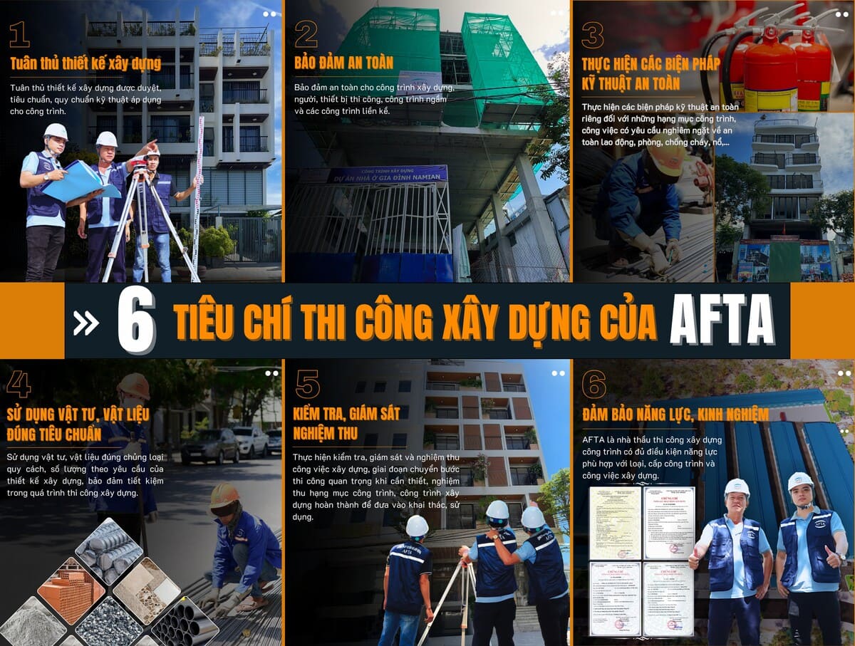 6 tiêu chí thi công xây dựng của AFTA