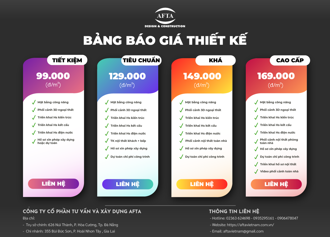 Báo giá thiết kế Đà Nẵng