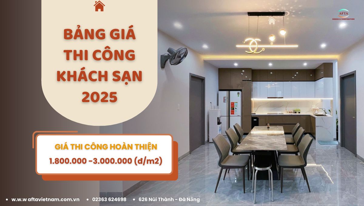 Bảng giá thi công phần thô khách sạn Đà Nẵng