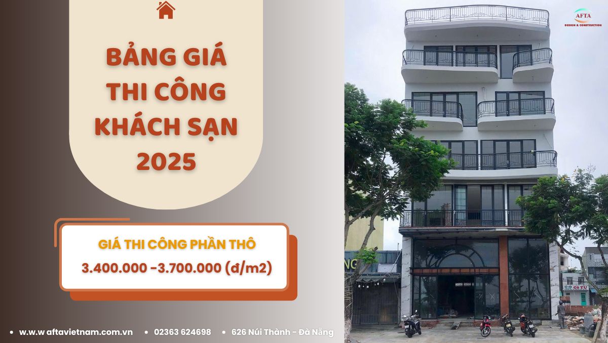 Bảng giá thi công phần thô khách sạn