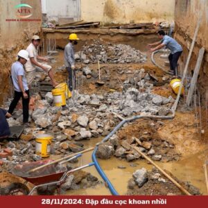 Đập đầu cọc khoan nhồi