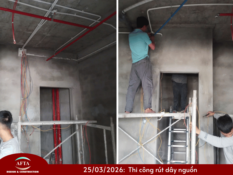 Thi công rút dây nguồn