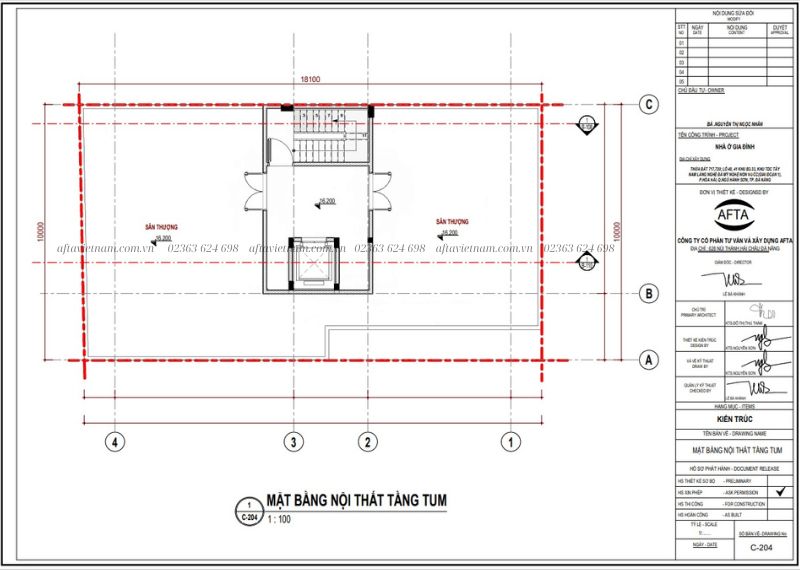 Mặt bằng công năng tầng tum