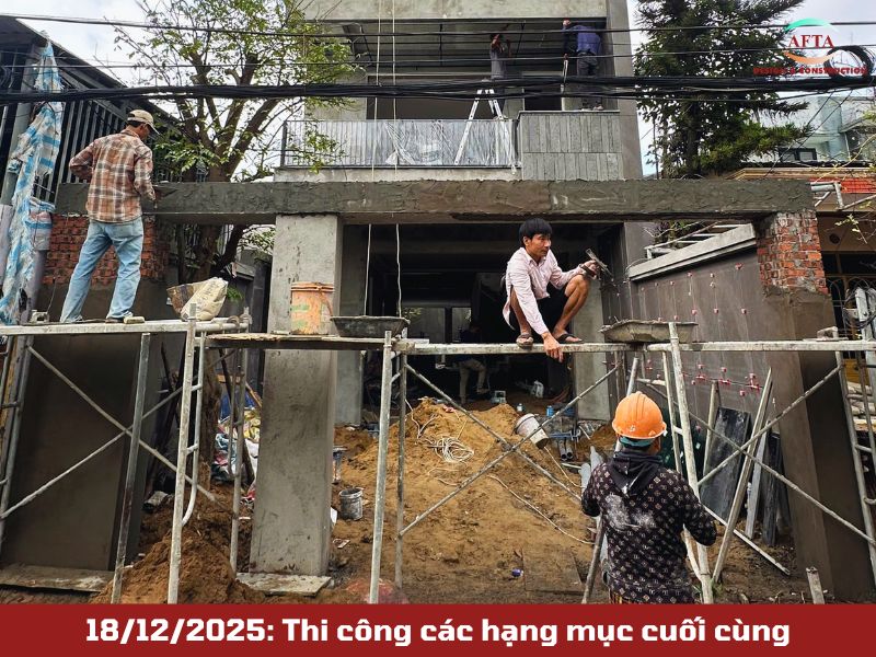 Thi công các hạng mục cuối cùng