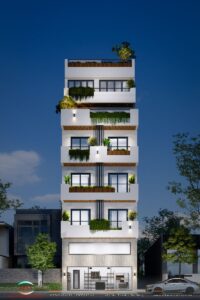 Thi công căn hộ 6 tầng 950m2 tại Đà Nẵng