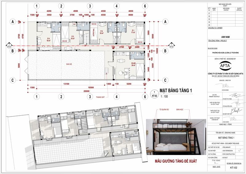 Mặt bằng công năng tầng 1 - Mẫu căn hộ 2 lô liền kề