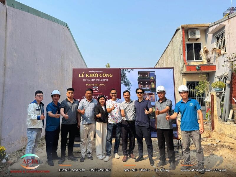 Lễ khởi công nhà phố 4 tầng hiện đại tại Sơn Trà
