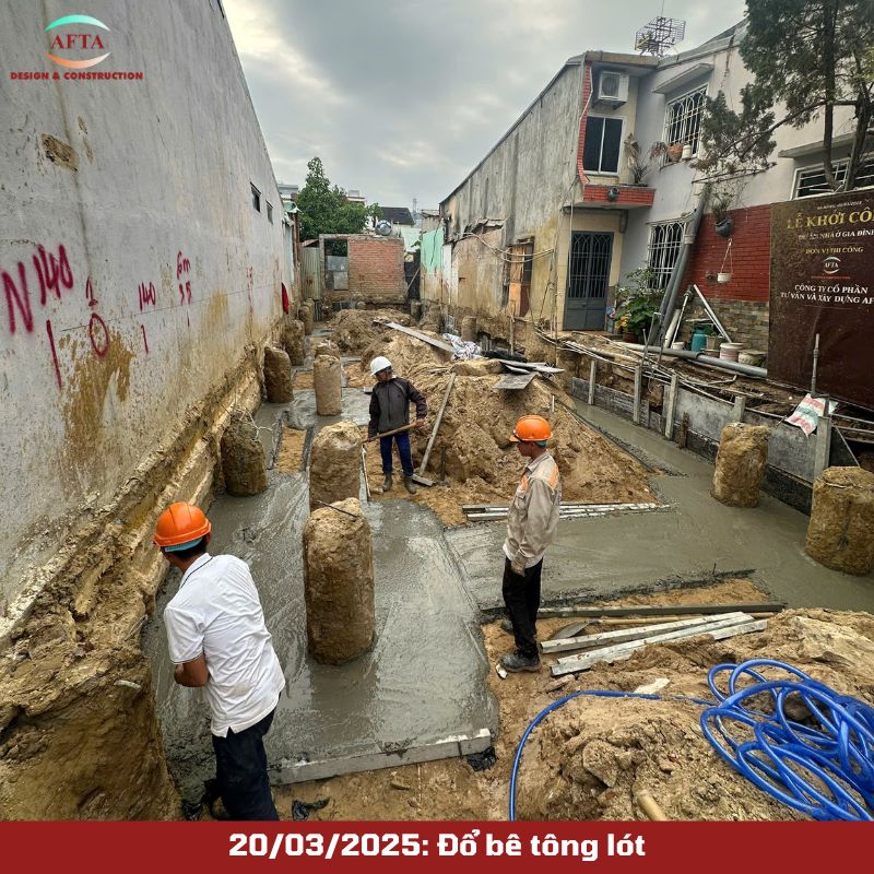Đổ bê tông lót