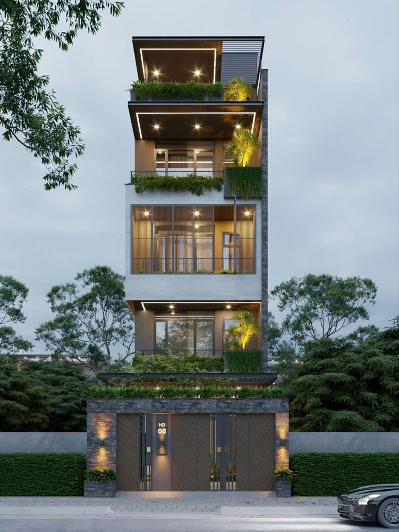 Nhà ở 4 tầng hiện đại