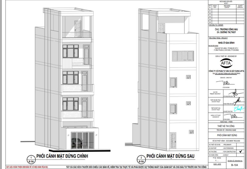 Phối cảnh mặt đứng chính