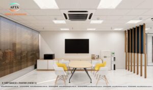 Phòng tiếp khách và pantry văn phòng