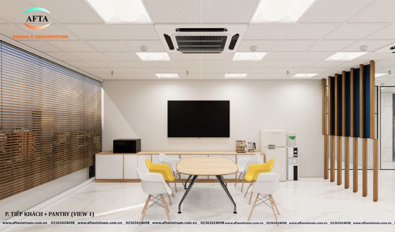 Phòng tiếp khách và pantry văn phòng