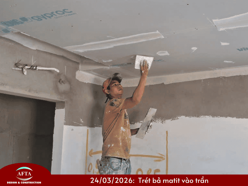 Thi công trét bả matit