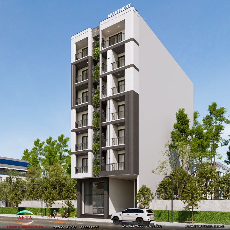 Phối cảnh ngoại thất mặt nghiêng