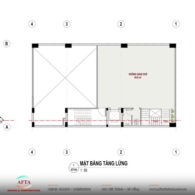 Tầng lửng được sử dụng để làm phòng chờ cho học viên