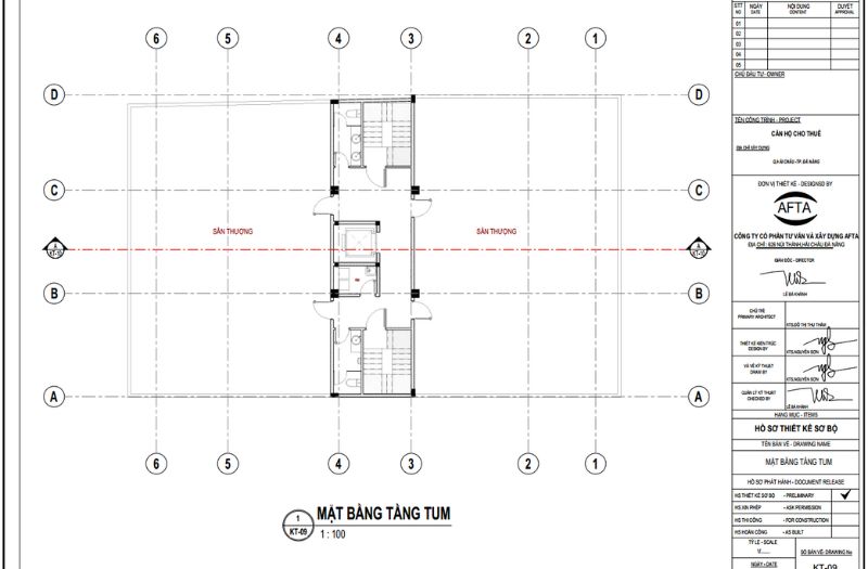 Mặt bằng tầng tum