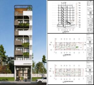 Mẫu căn hộ dịch vụ 7 tầng