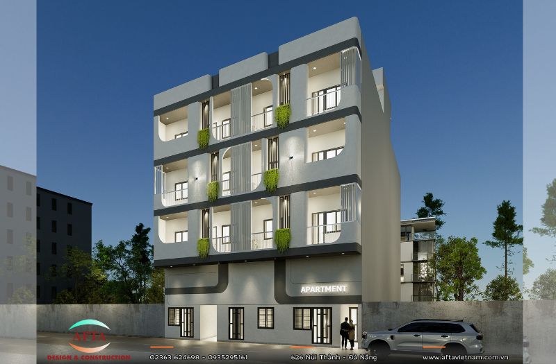 Phối cảnh 3D mặt nghiêng căn hộ
