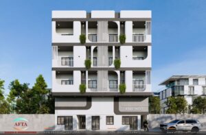 Phối cảnh 3D mặt tiền căn hộ
