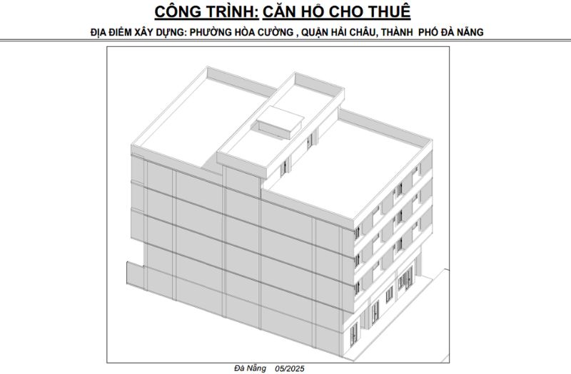 Thiết kế sơ bộ căn hộ cho thuê 3 lô liền kề