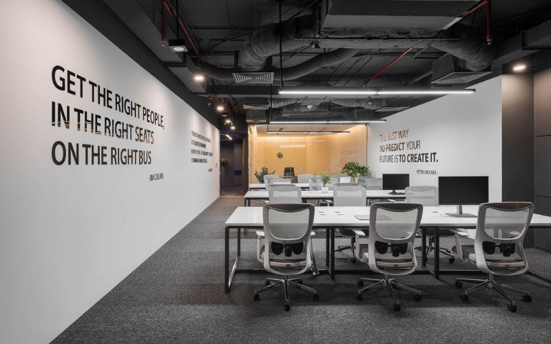 Thiết kế tối giản nội thất tòa văn phòng