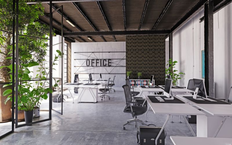 Thiết kế tối giản nội thất tòa văn phòng 