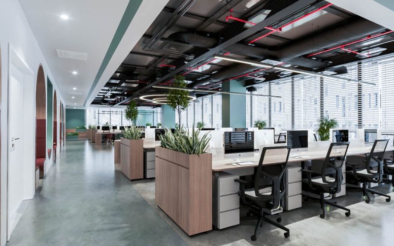 Thiết kế tối giản nội thất tòa văn phòng