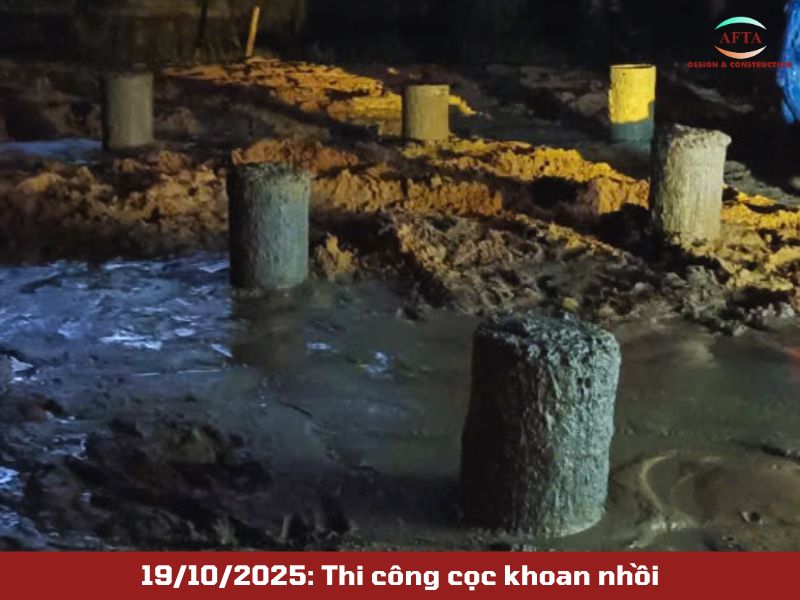 Hoàn thành thi công cọc khoan nhồi