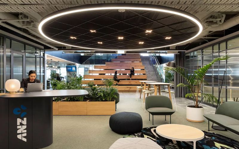 Không giản giải trí và nghỉ ngơi trong tòa văn phòng