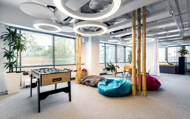 Không giản giải trí và nghỉ ngơi trong tòa văn phòng