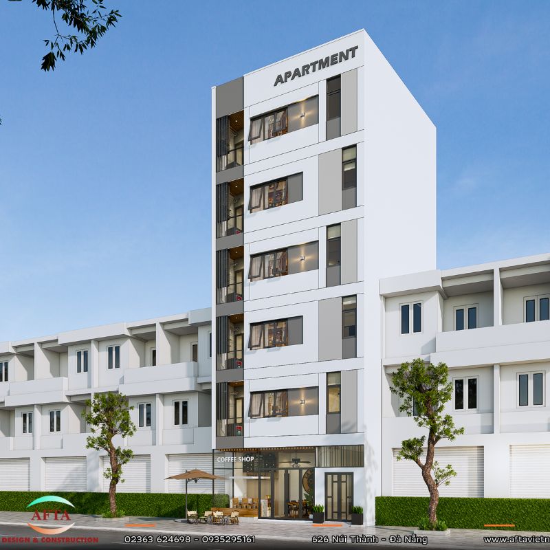 Phối cảnh ngoại thất 3D mặt nghiêng