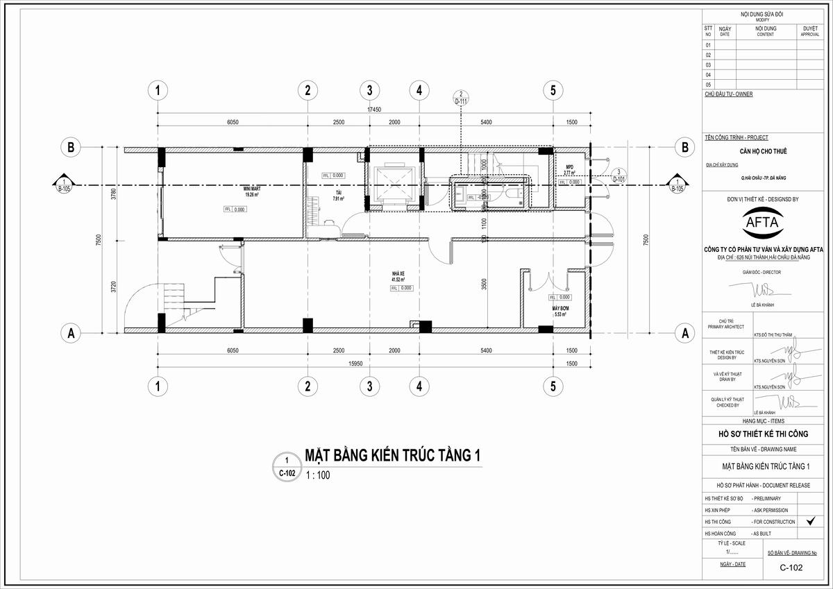 Mặt bằng công năng tầng 1