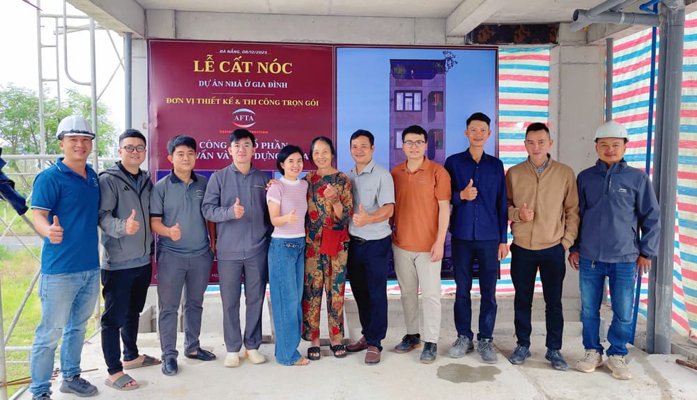 Công ty AFTA tham gia lễ cất nóc căn hộ 4 tầng