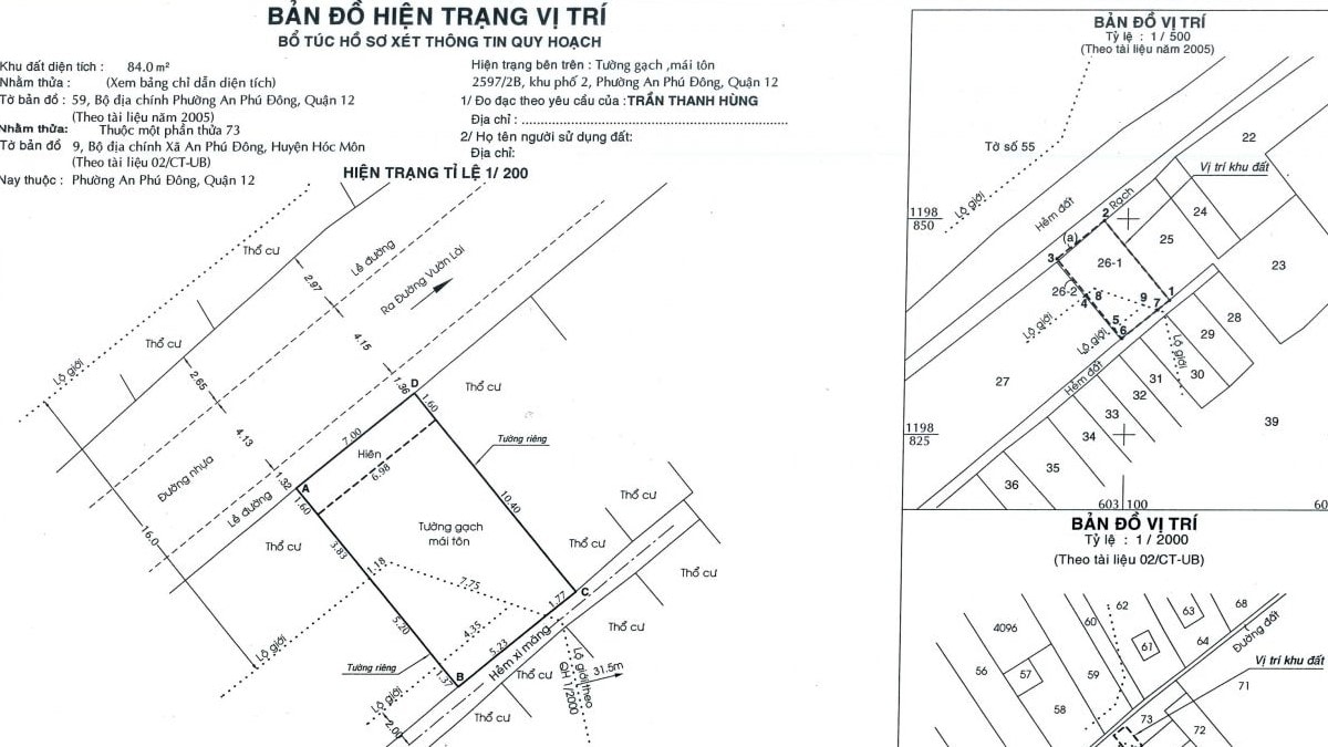 Bản vẽ hiện trạng