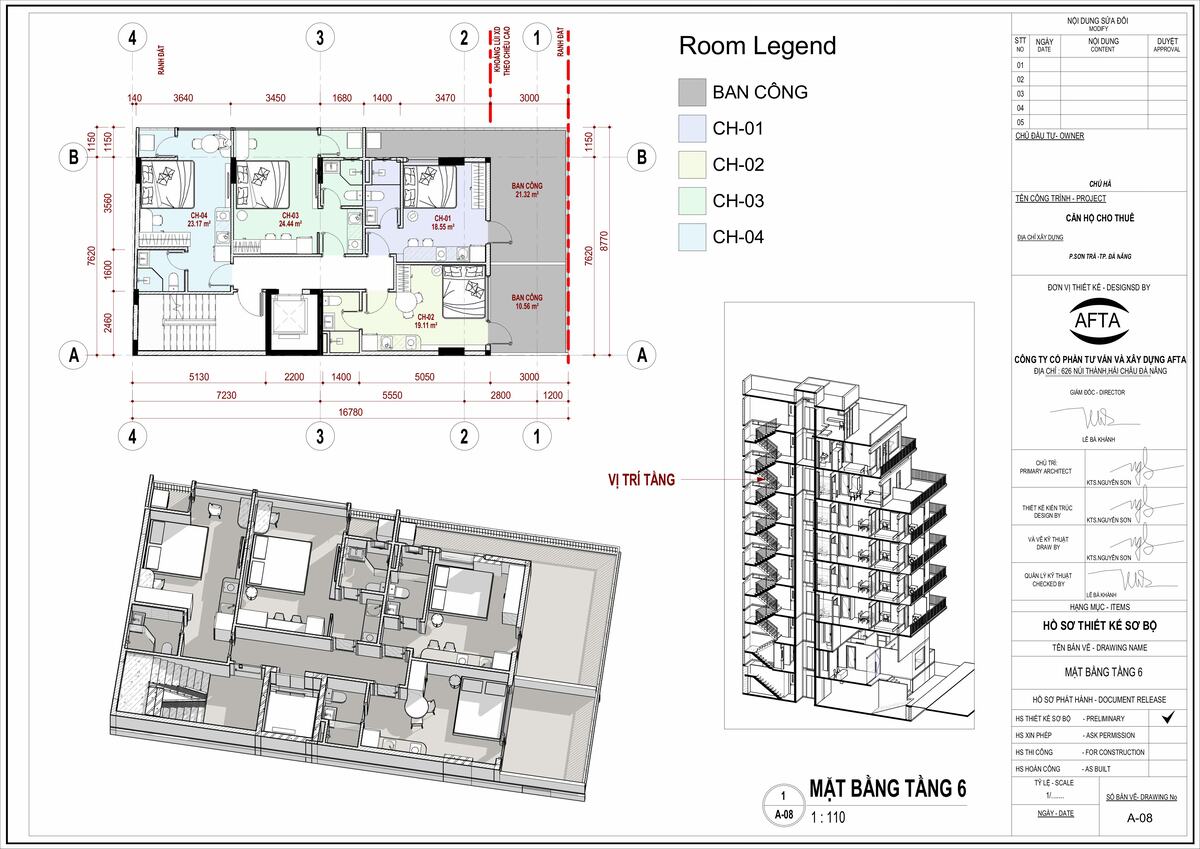 Mặt bằng công năng tầng 6