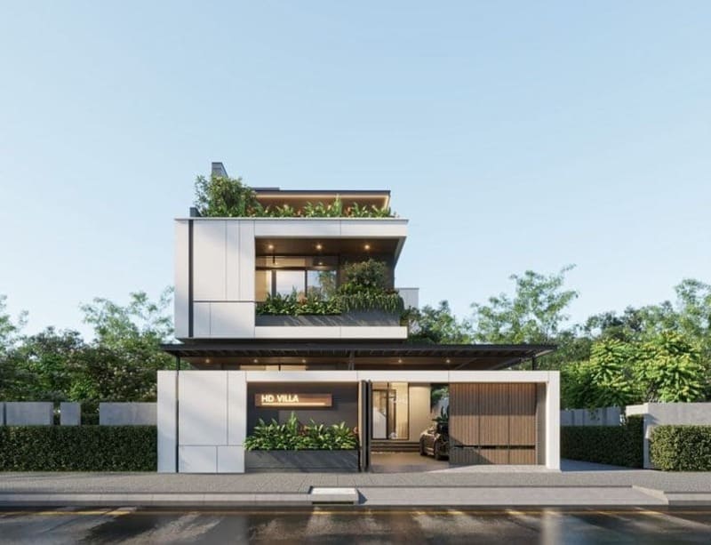 Thiết kế biệt thự Thăng Long theo phong cách đương đại