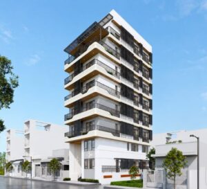 Mặt tiền căn hộ 10 tầng